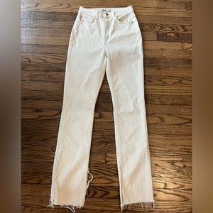 Zara Cream Flare & Wide Leg Jeans